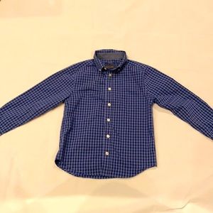 Mason James size 8 dress shirt blue plaid
